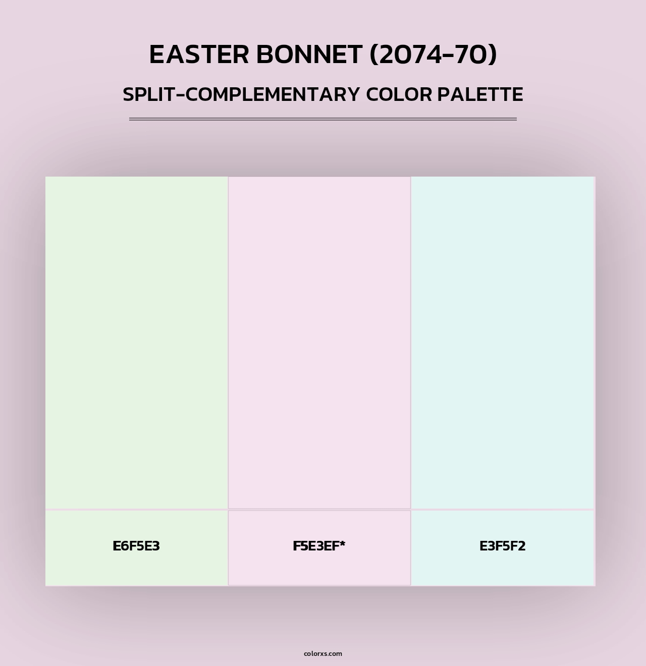 Easter Bonnet (2074-70) - Split-Complementary Color Palette