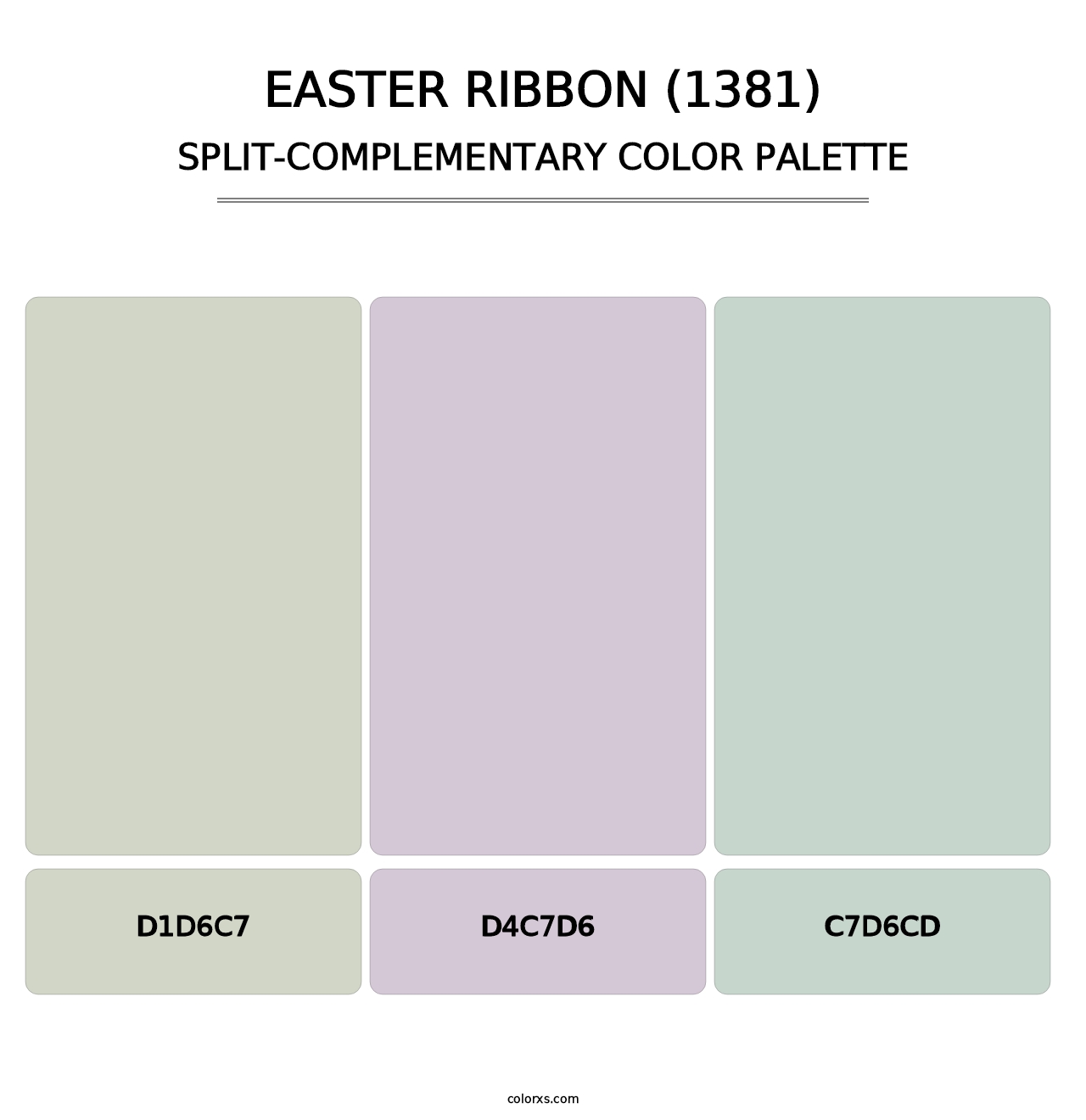 Easter Ribbon (1381) - Split-Complementary Color Palette