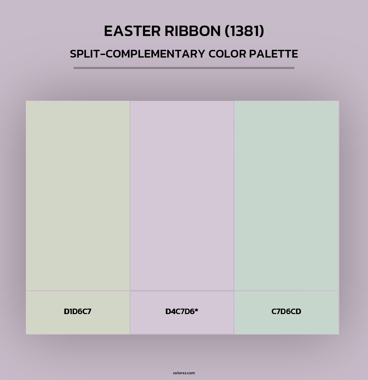 Easter Ribbon (1381) - Split-Complementary Color Palette