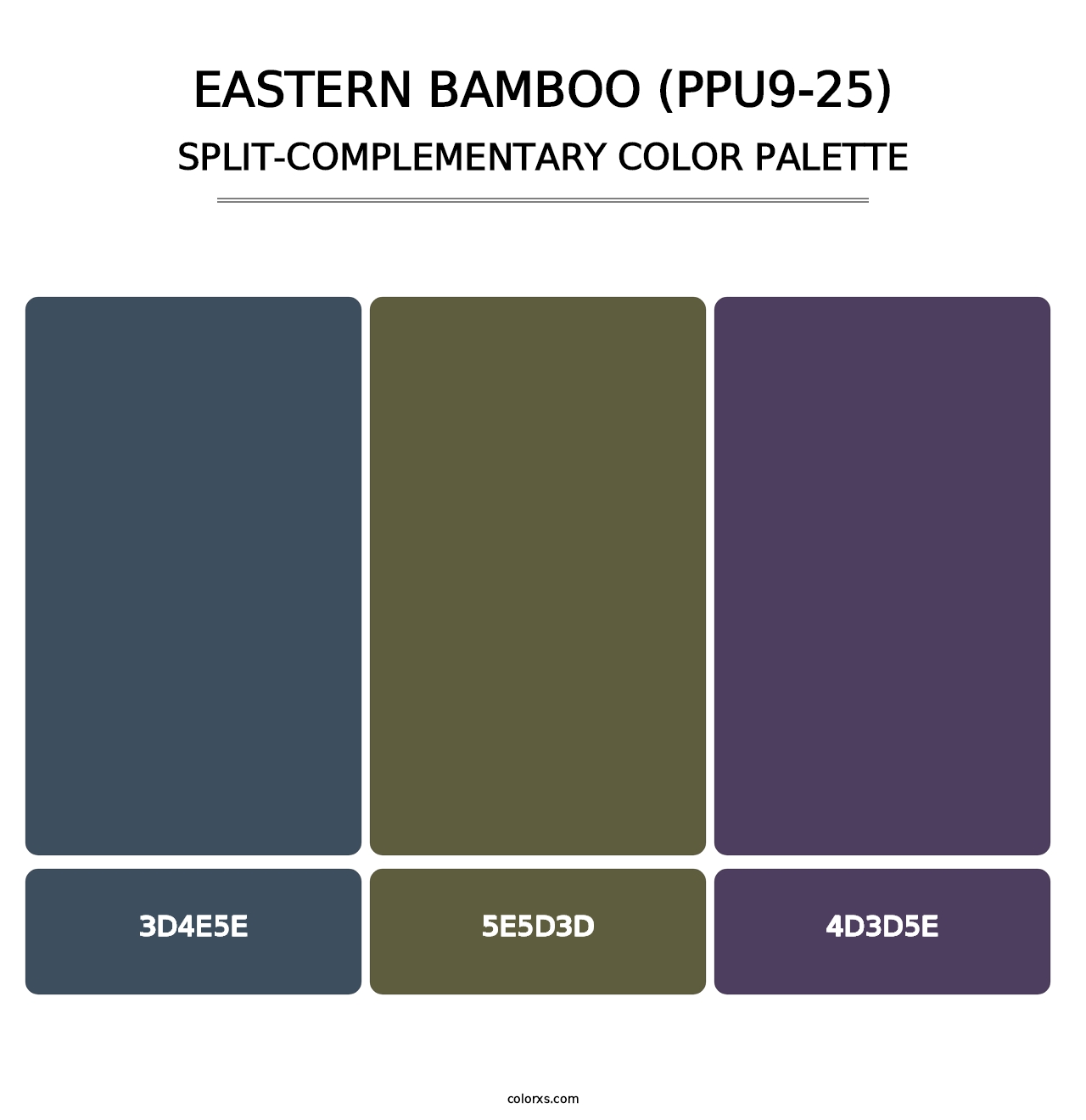 Eastern Bamboo (PPU9-25) - Split-Complementary Color Palette