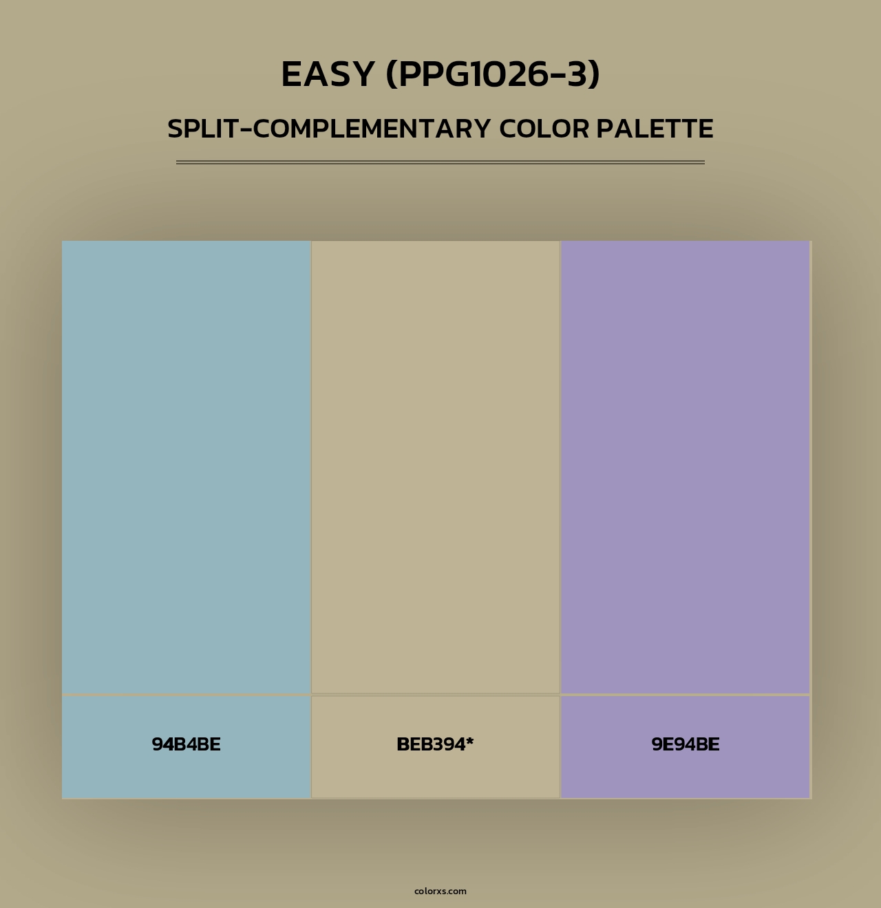Easy (PPG1026-3) - Split-Complementary Color Palette