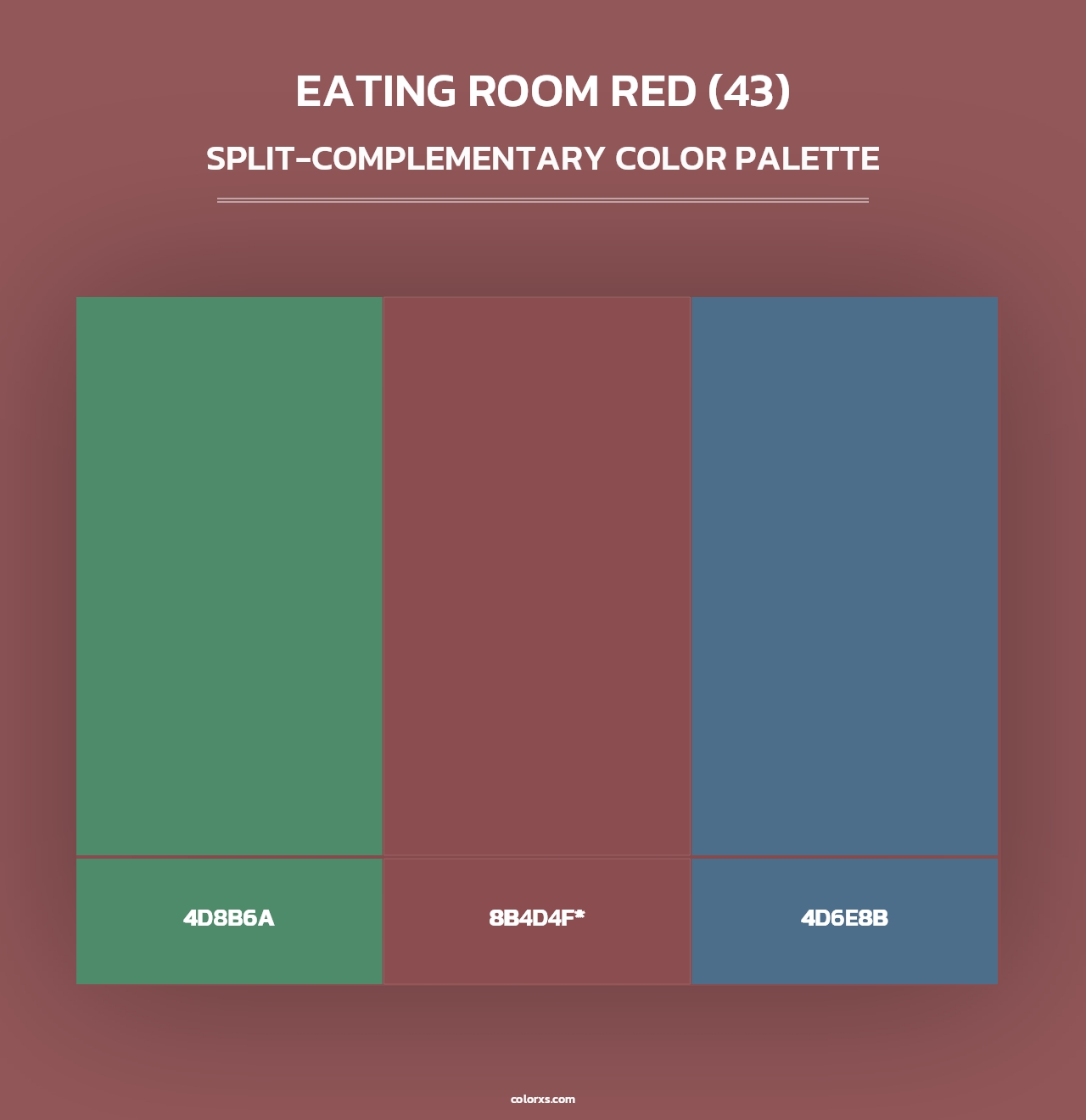 Eating Room Red (43) - Split-Complementary Color Palette