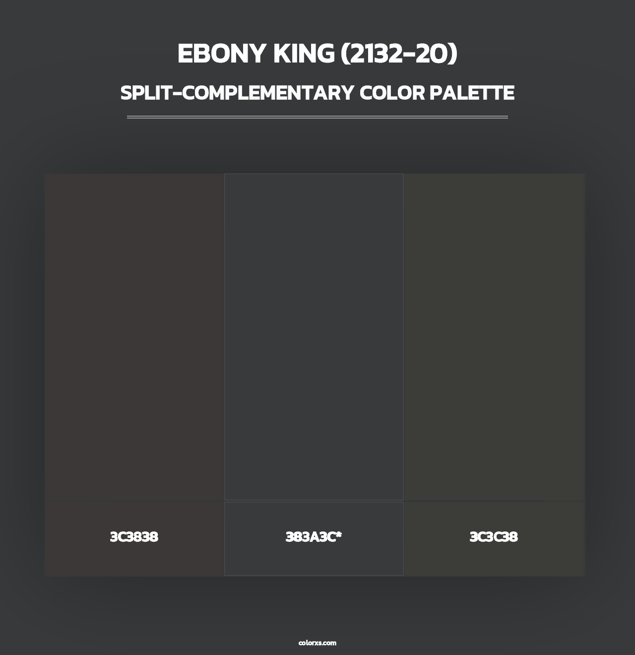 Ebony King (2132-20) - Split-Complementary Color Palette