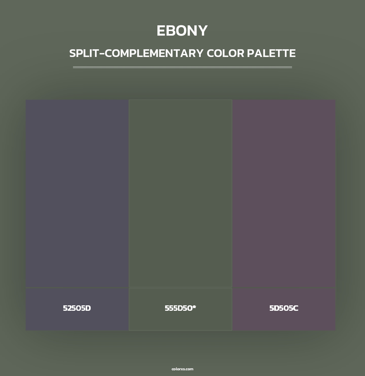 Ebony - Split-Complementary Color Palette