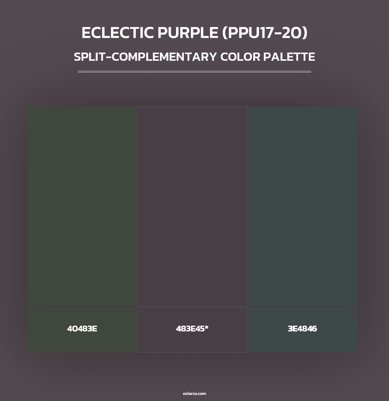 Eclectic Purple (PPU17-20) - Split-Complementary Color Palette