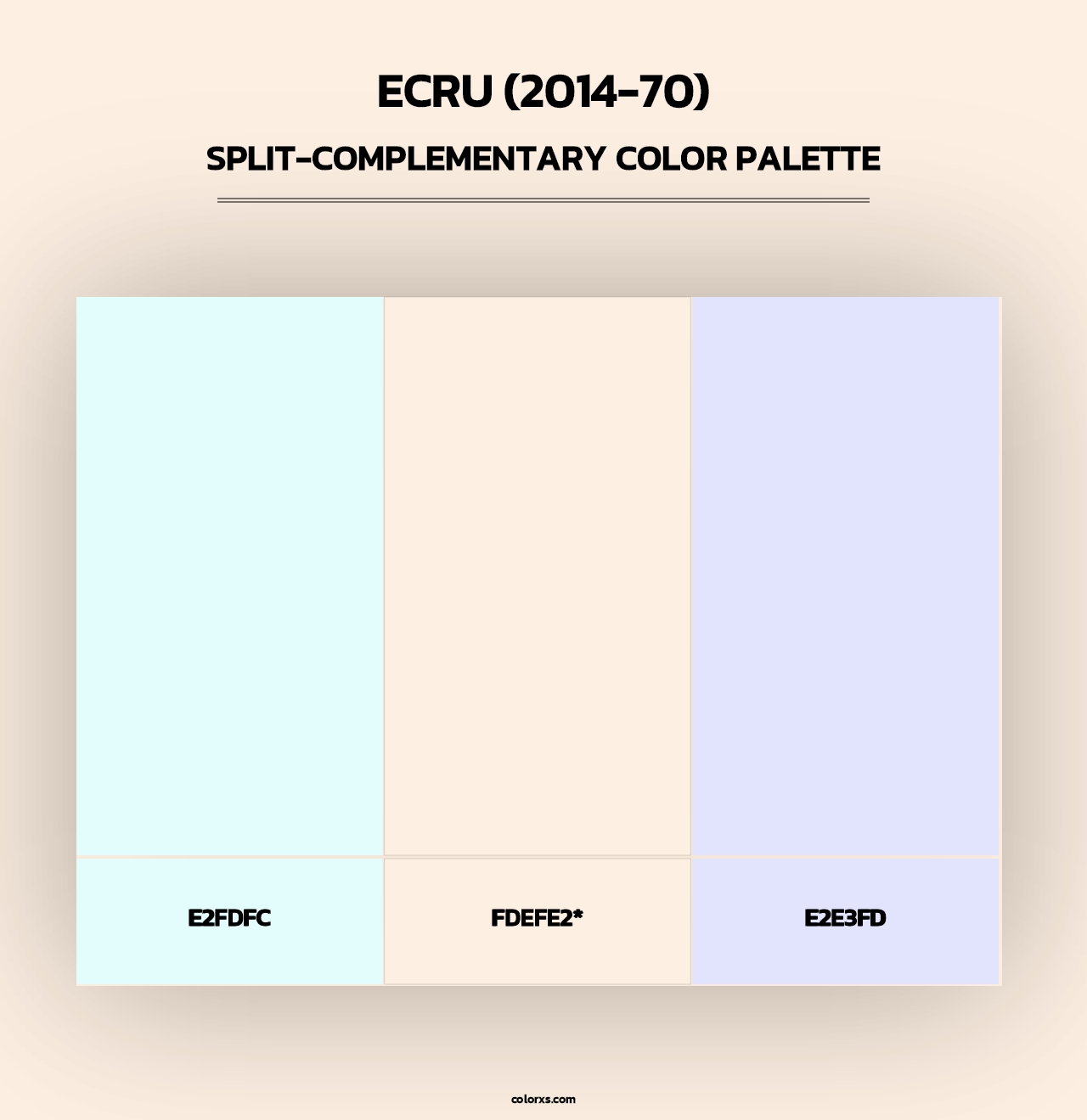 Ecru (2014-70) - Split-Complementary Color Palette
