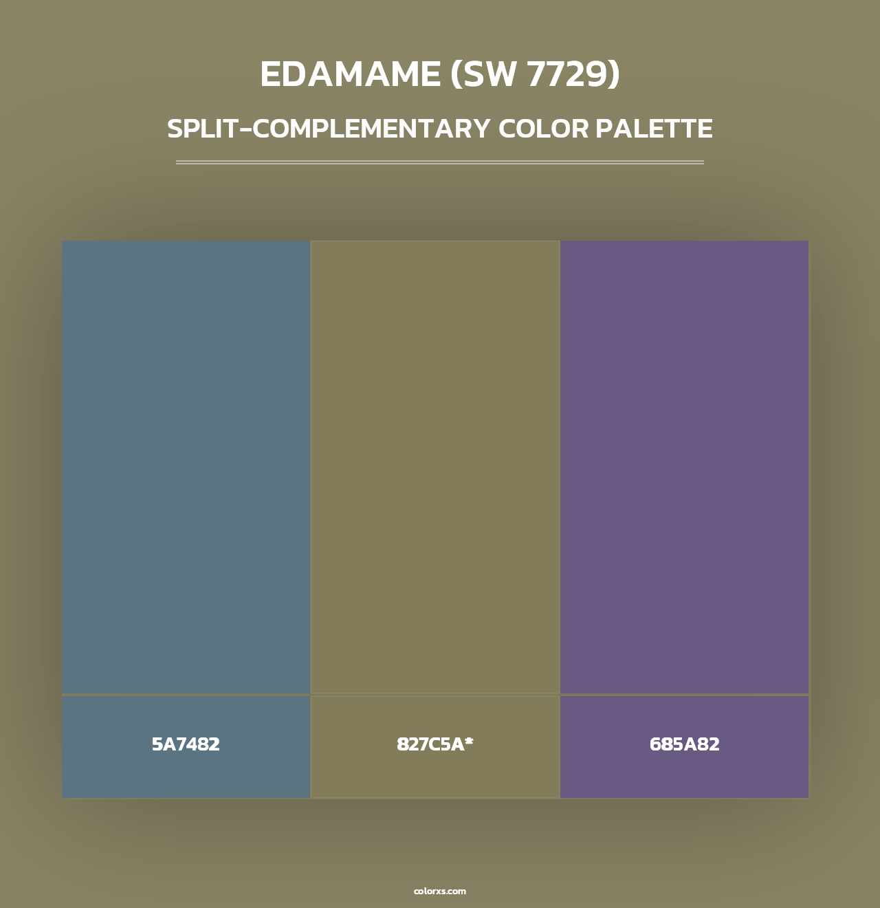 Edamame (SW 7729) - Split-Complementary Color Palette