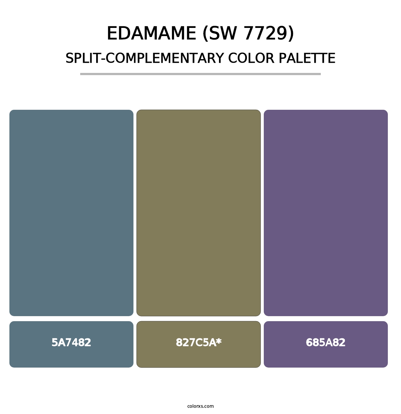 Edamame (SW 7729) - Split-Complementary Color Palette