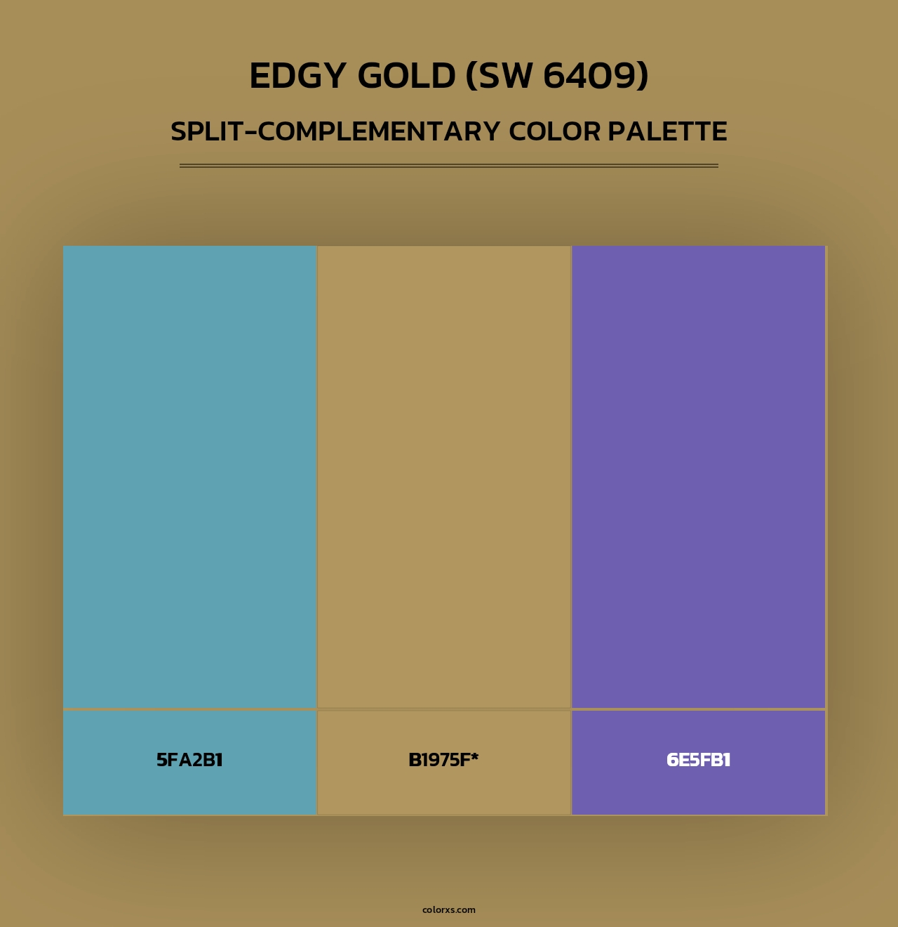 Edgy Gold (SW 6409) - Split-Complementary Color Palette