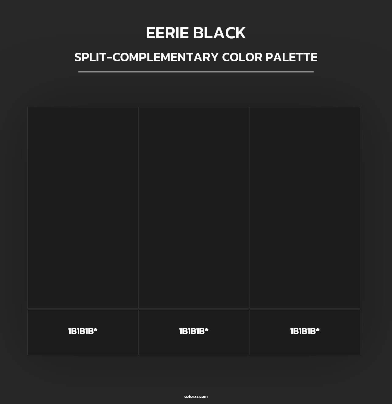 Eerie Black - Split-Complementary Color Palette