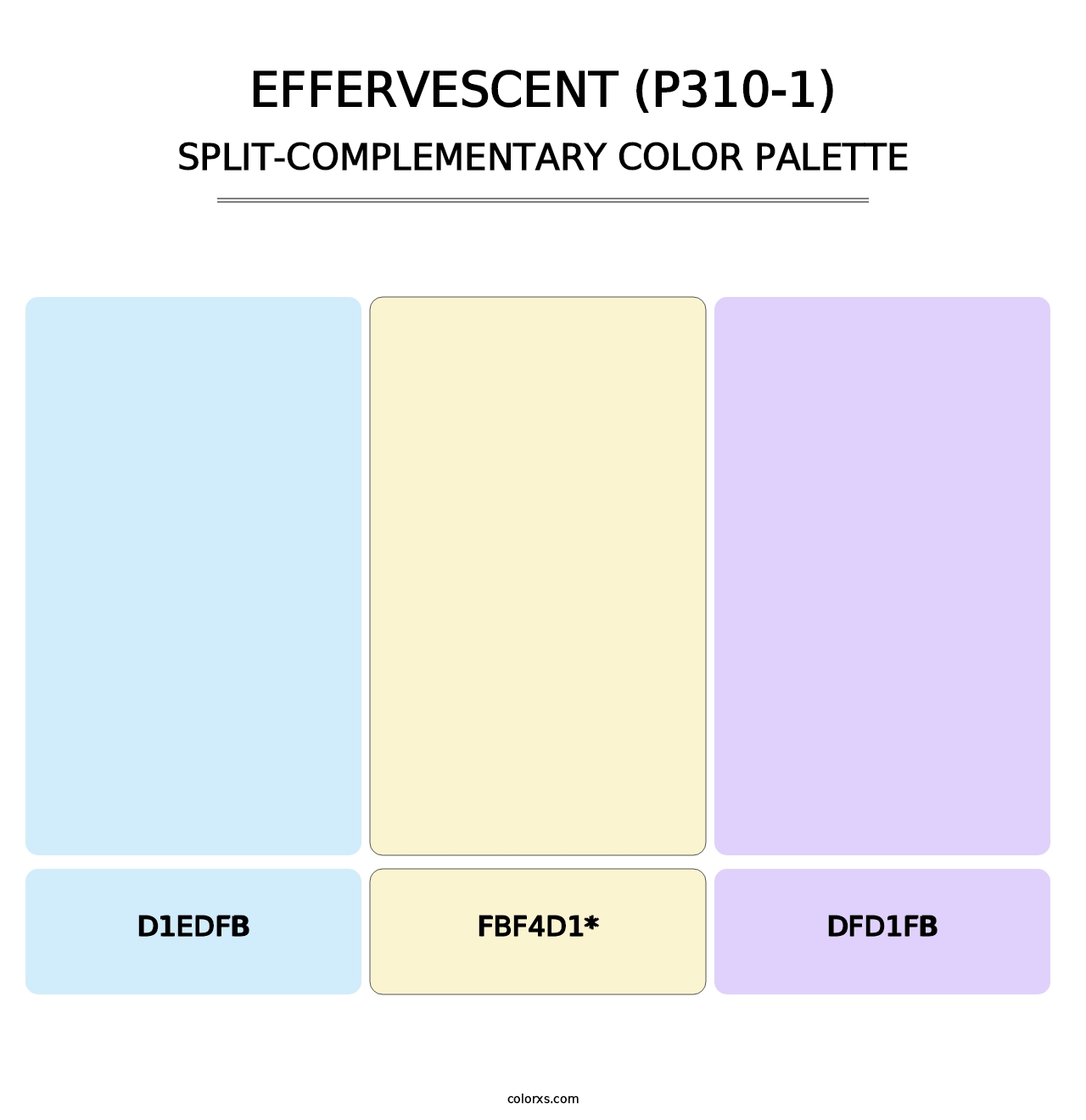Effervescent (P310-1) - Split-Complementary Color Palette