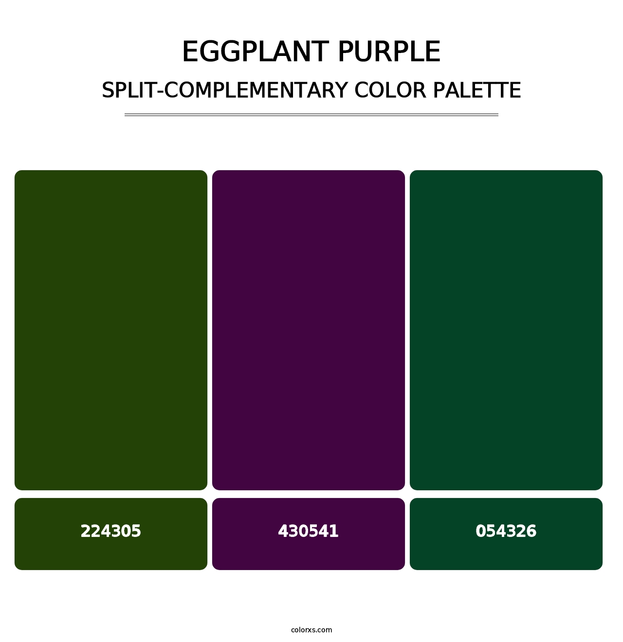 Eggplant Purple - Split-Complementary Color Palette