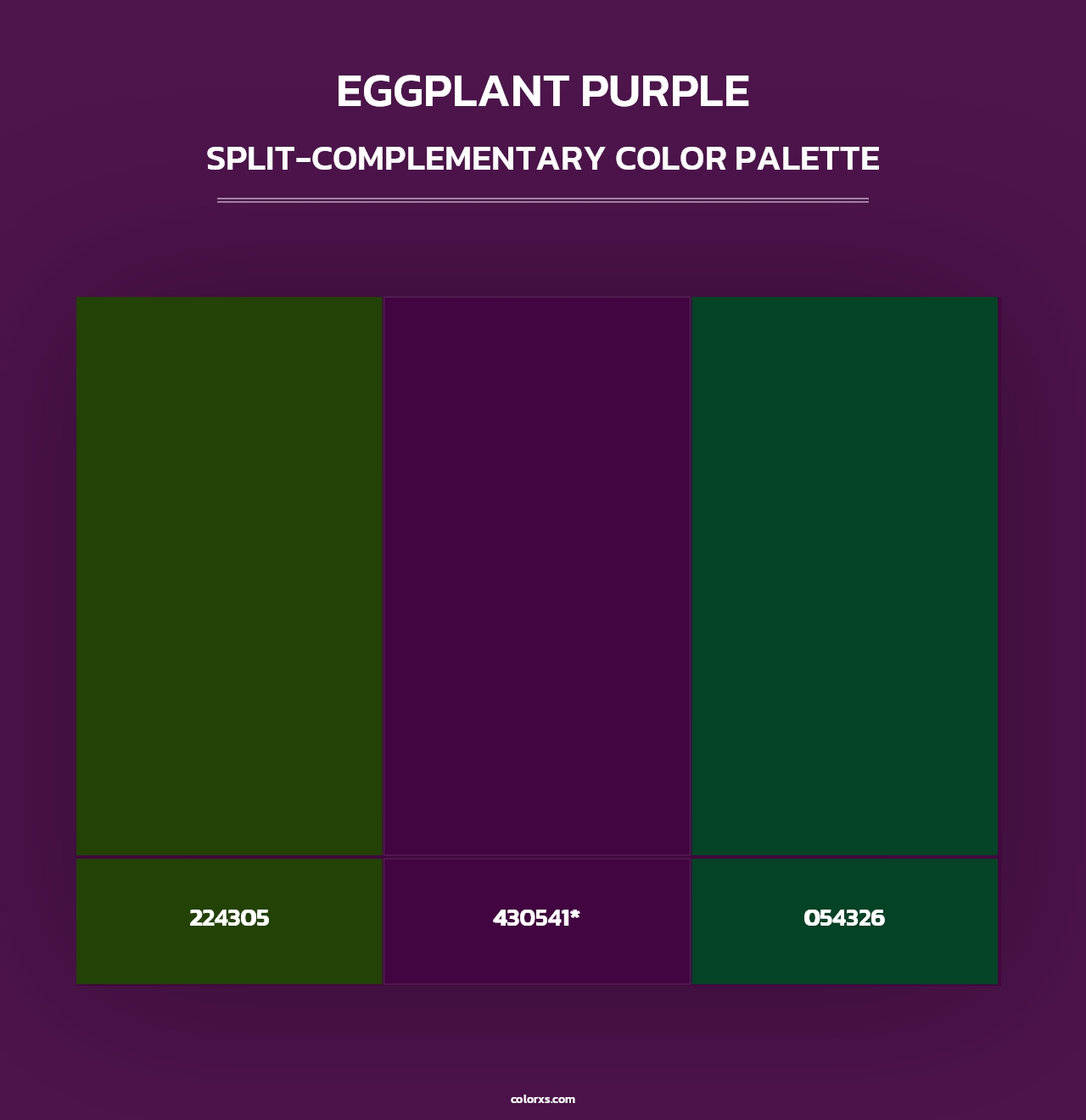 Eggplant Purple - Split-Complementary Color Palette