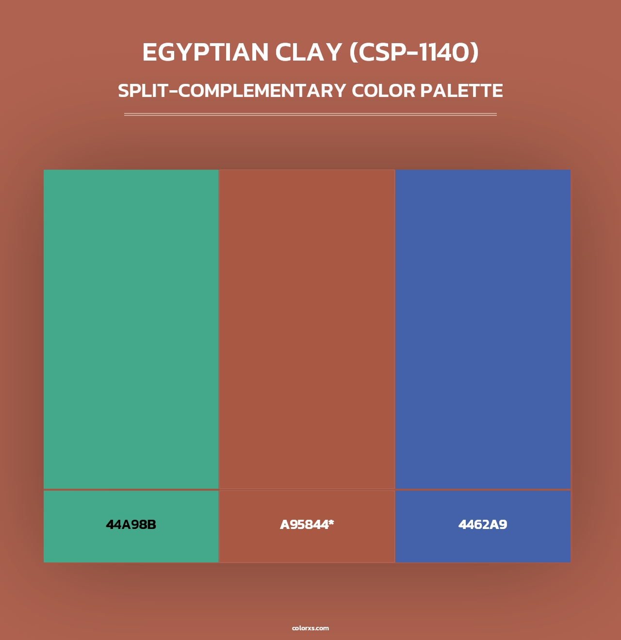 Egyptian Clay (CSP-1140) - Split-Complementary Color Palette