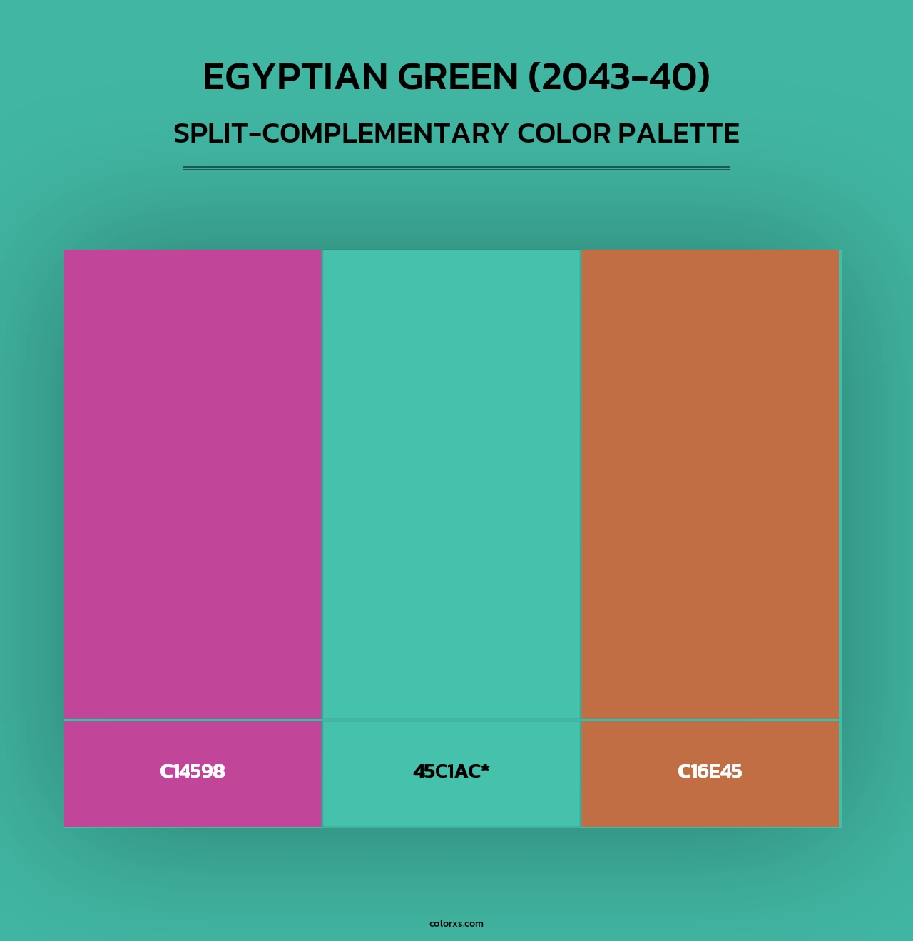Egyptian Green (2043-40) - Split-Complementary Color Palette