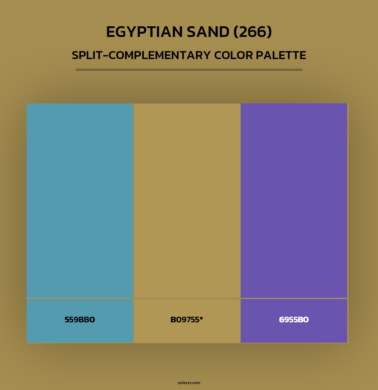 Egyptian Sand (266) - Split-Complementary Color Palette
