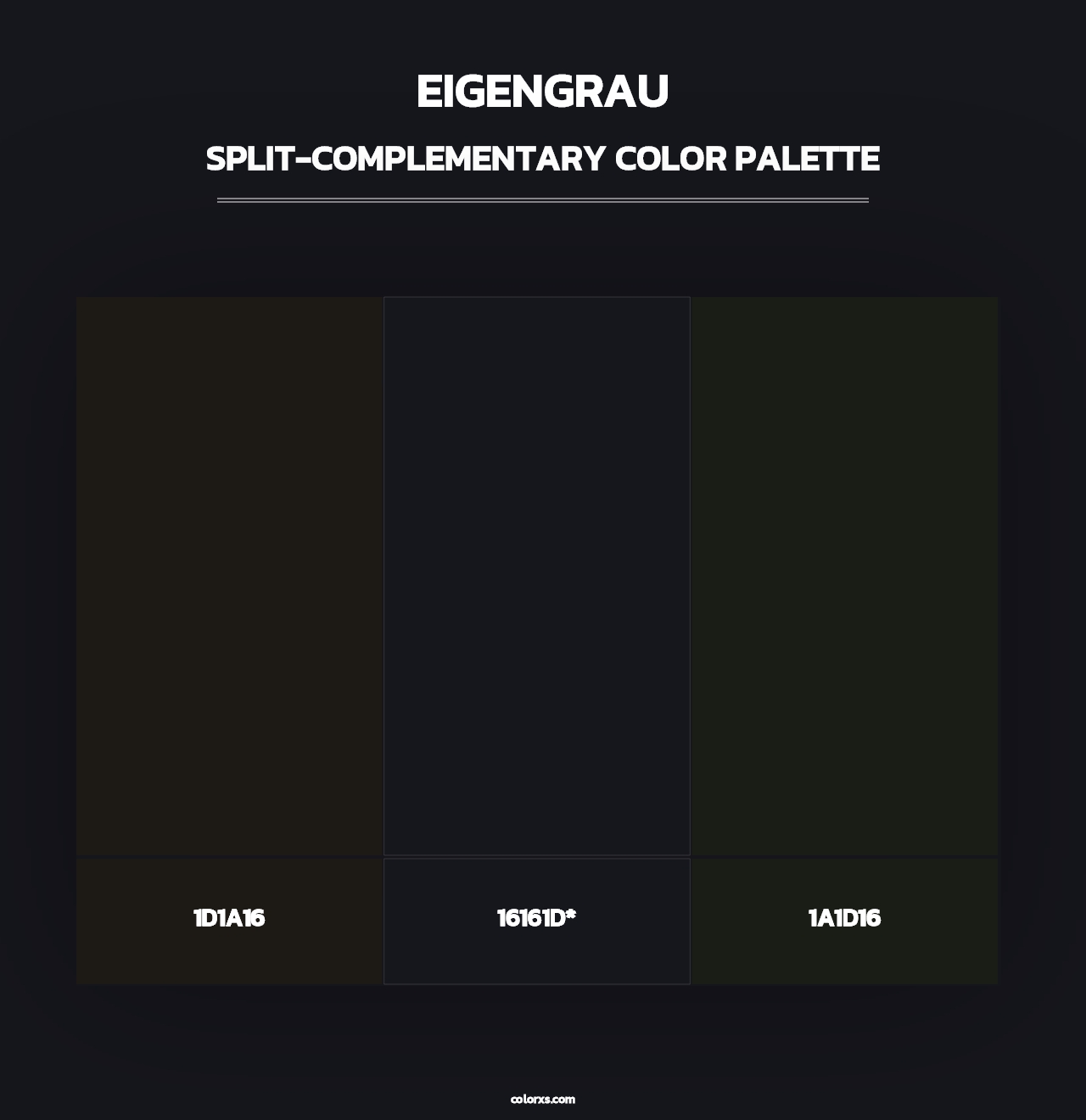 Eigengrau - Split-Complementary Color Palette