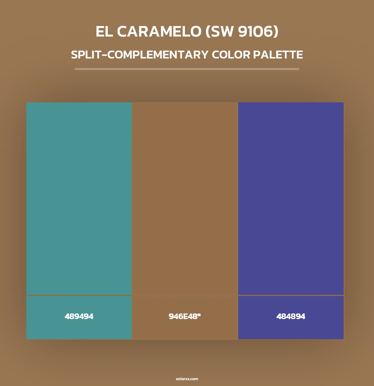 El Caramelo (SW 9106) - Split-Complementary Color Palette