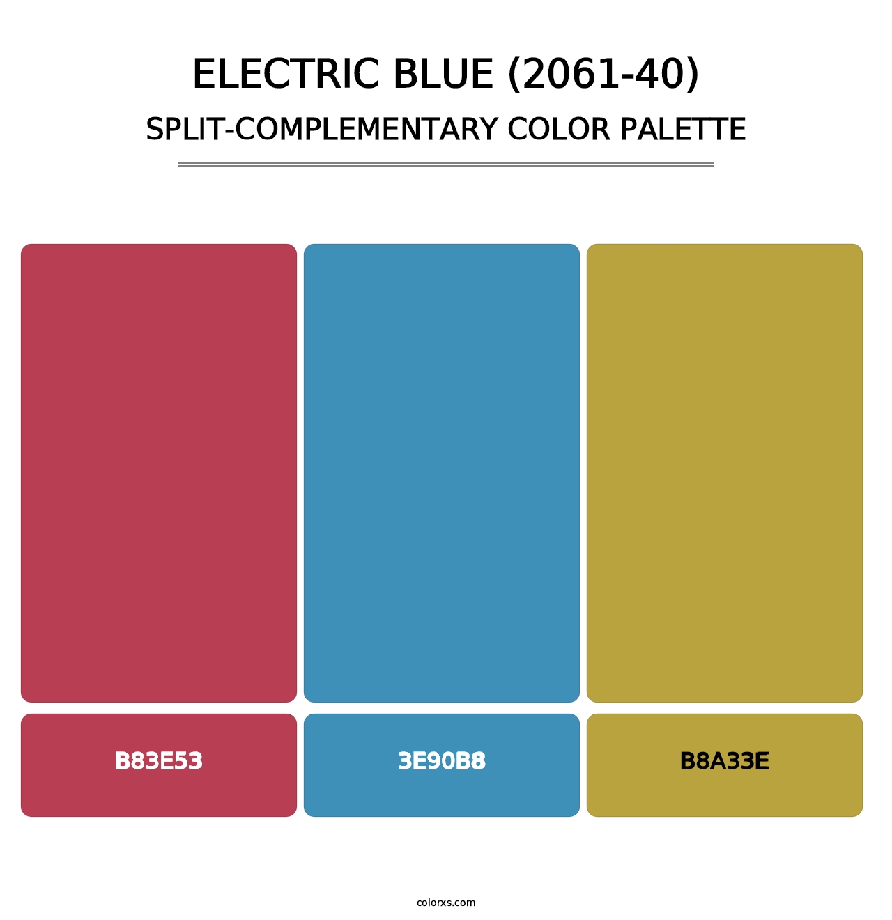 Electric Blue (2061-40) - Split-Complementary Color Palette