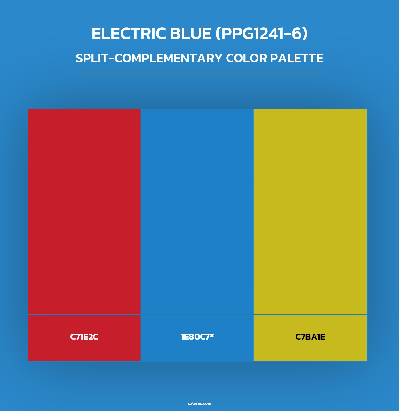 Electric Blue (PPG1241-6) - Split-Complementary Color Palette