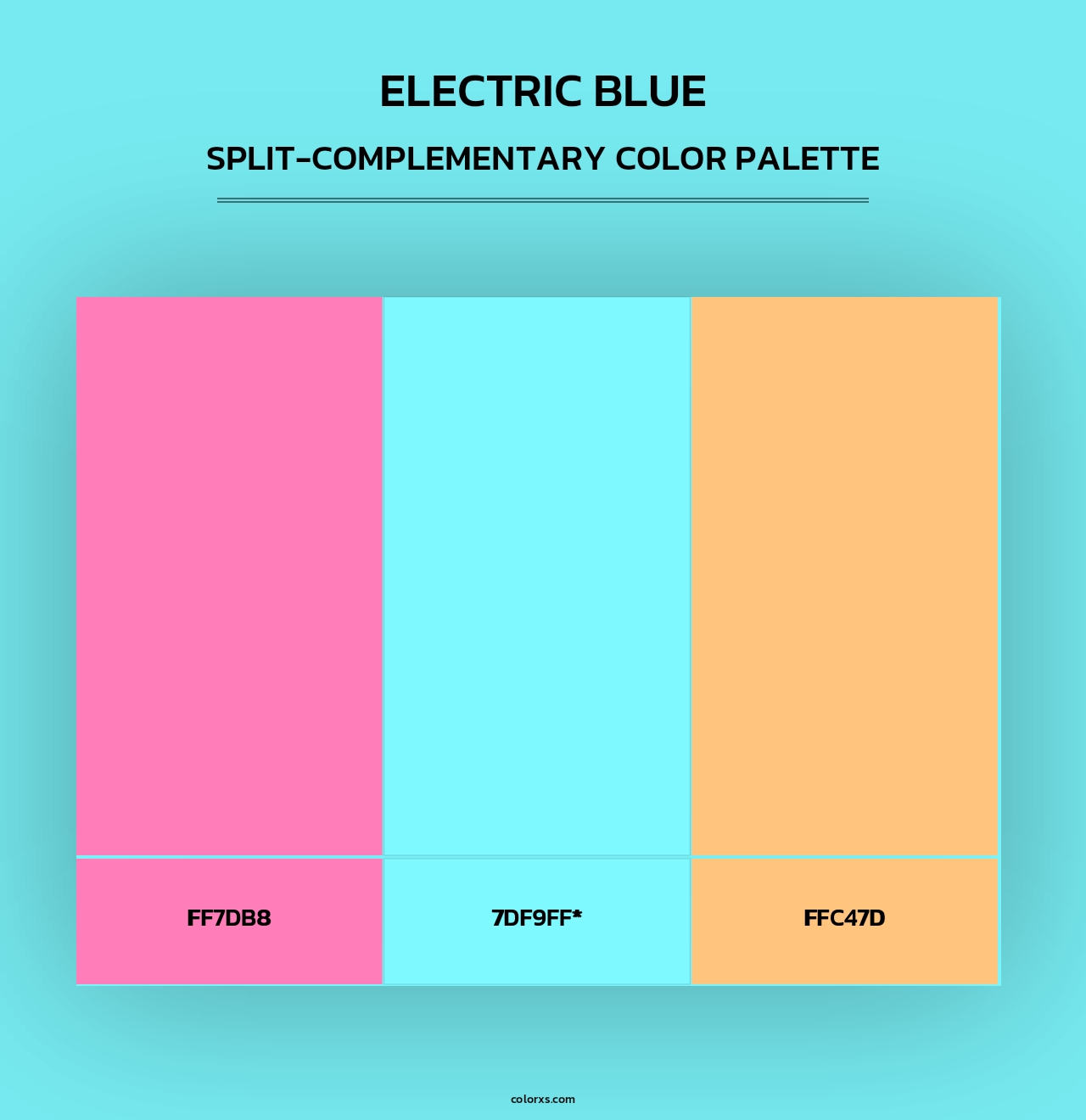 Electric Blue - Split-Complementary Color Palette