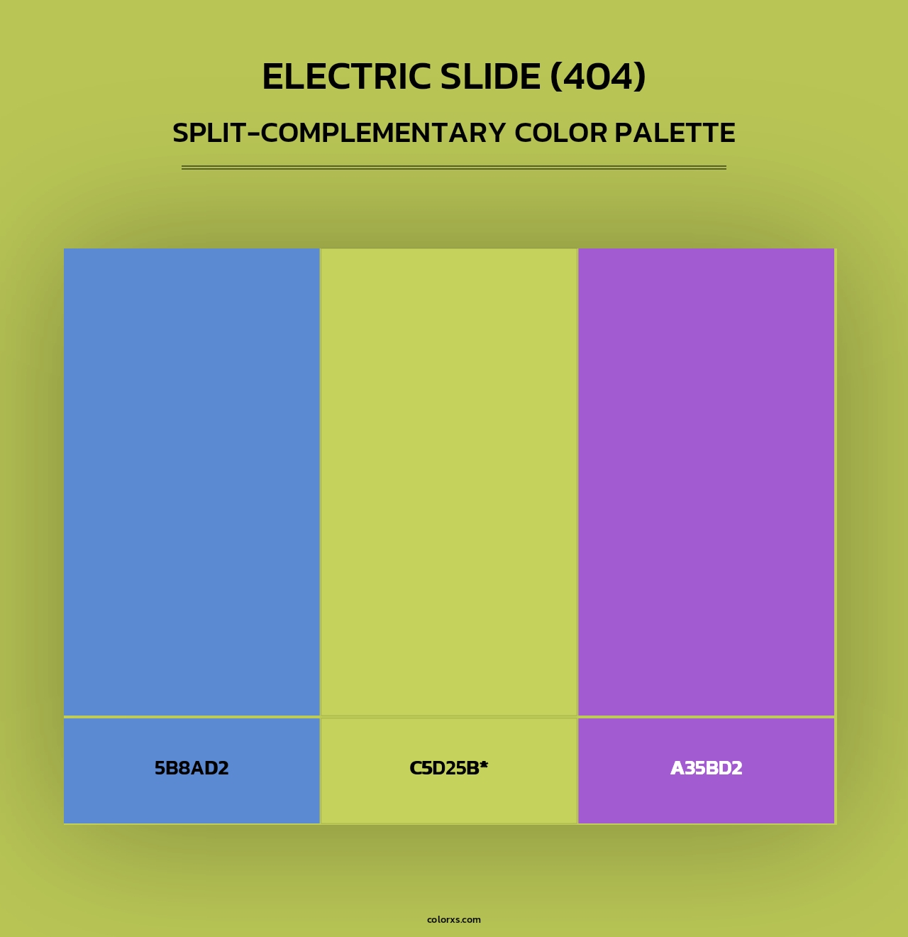 Electric Slide (404) - Split-Complementary Color Palette