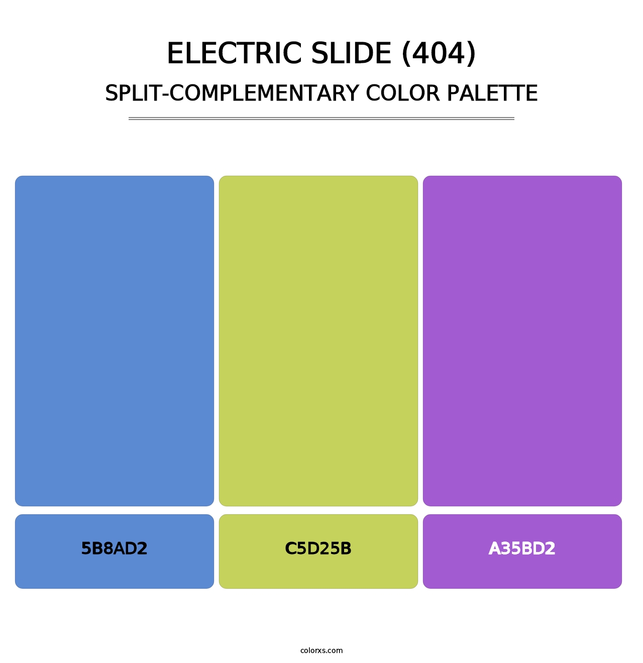 Electric Slide (404) - Split-Complementary Color Palette