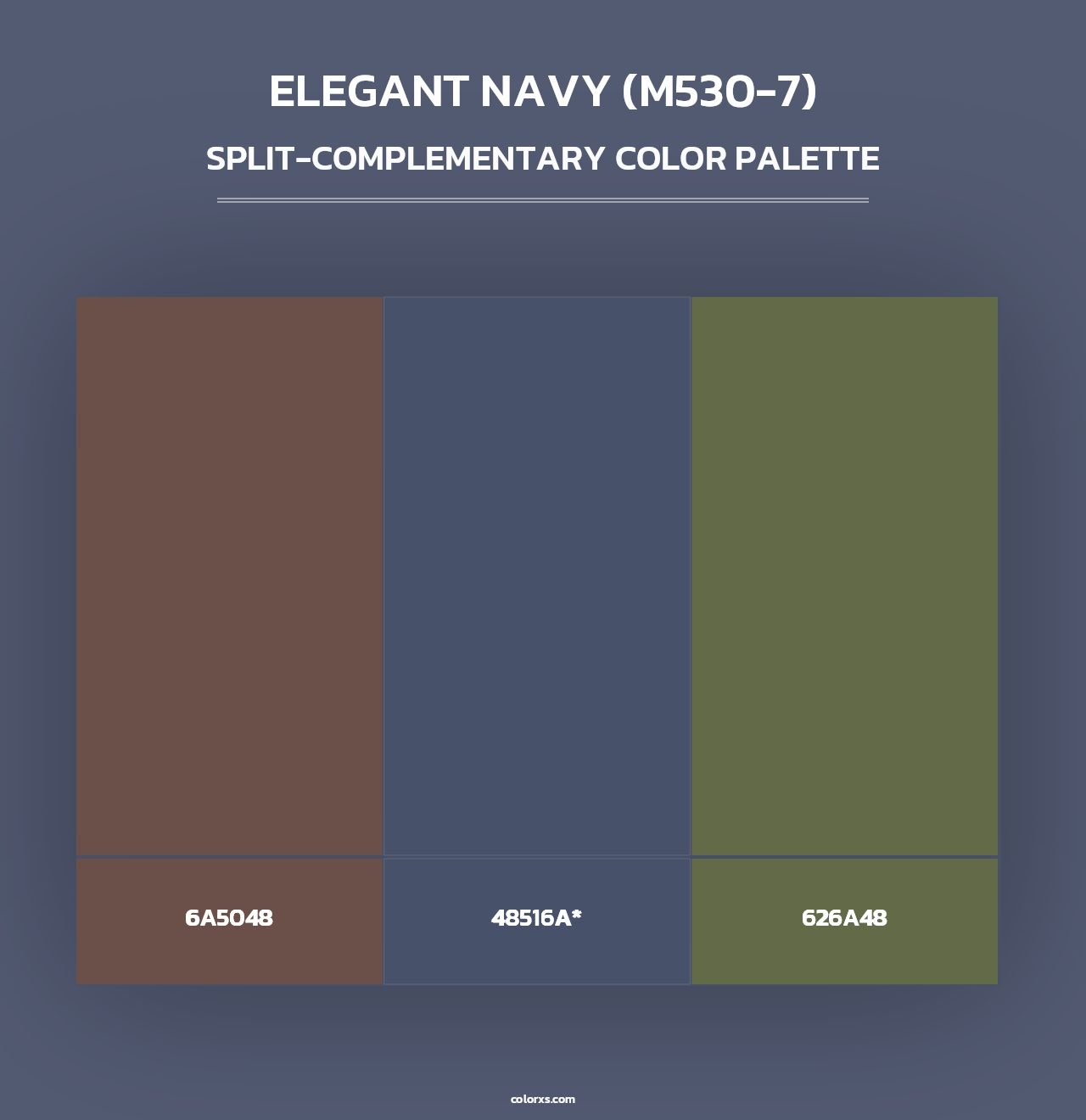 Elegant Navy (M530-7) - Split-Complementary Color Palette