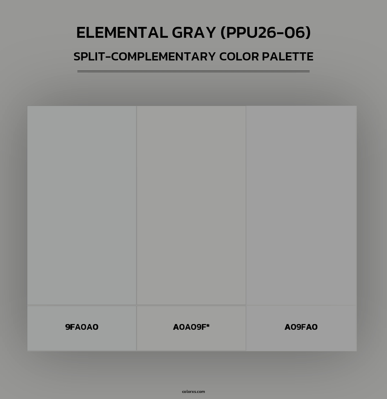 Elemental Gray (PPU26-06) - Split-Complementary Color Palette