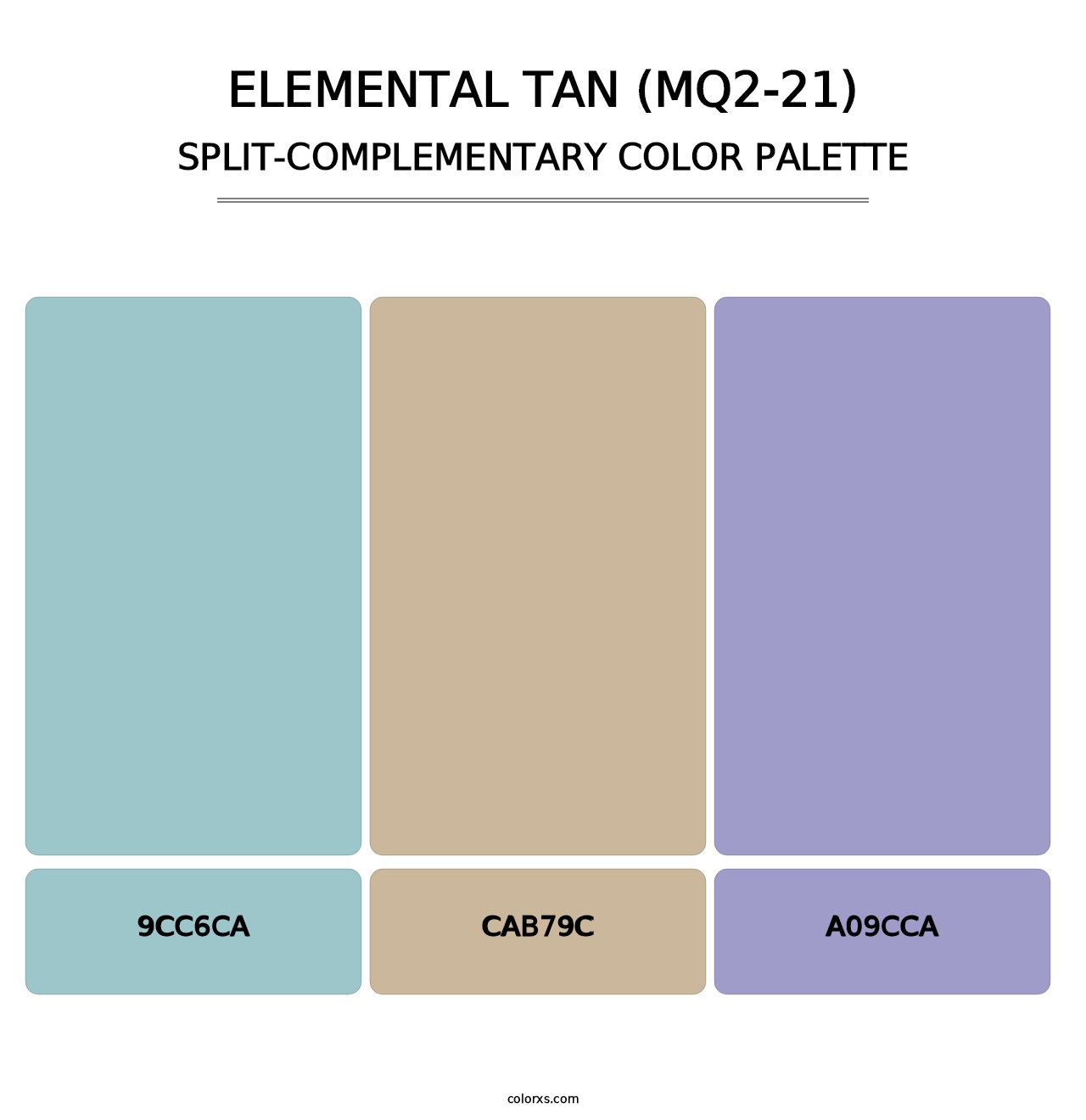 Elemental Tan (MQ2-21) - Split-Complementary Color Palette