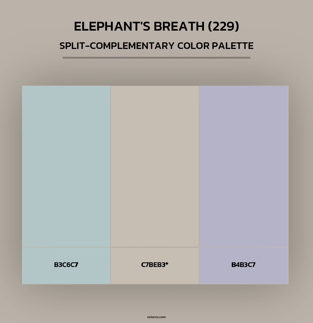Elephant's Breath (229) - Split-Complementary Color Palette