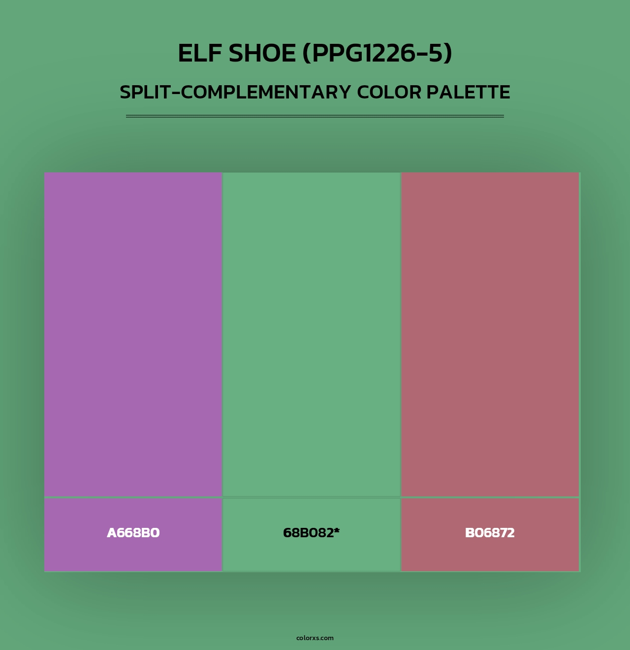 Elf Shoe (PPG1226-5) - Split-Complementary Color Palette