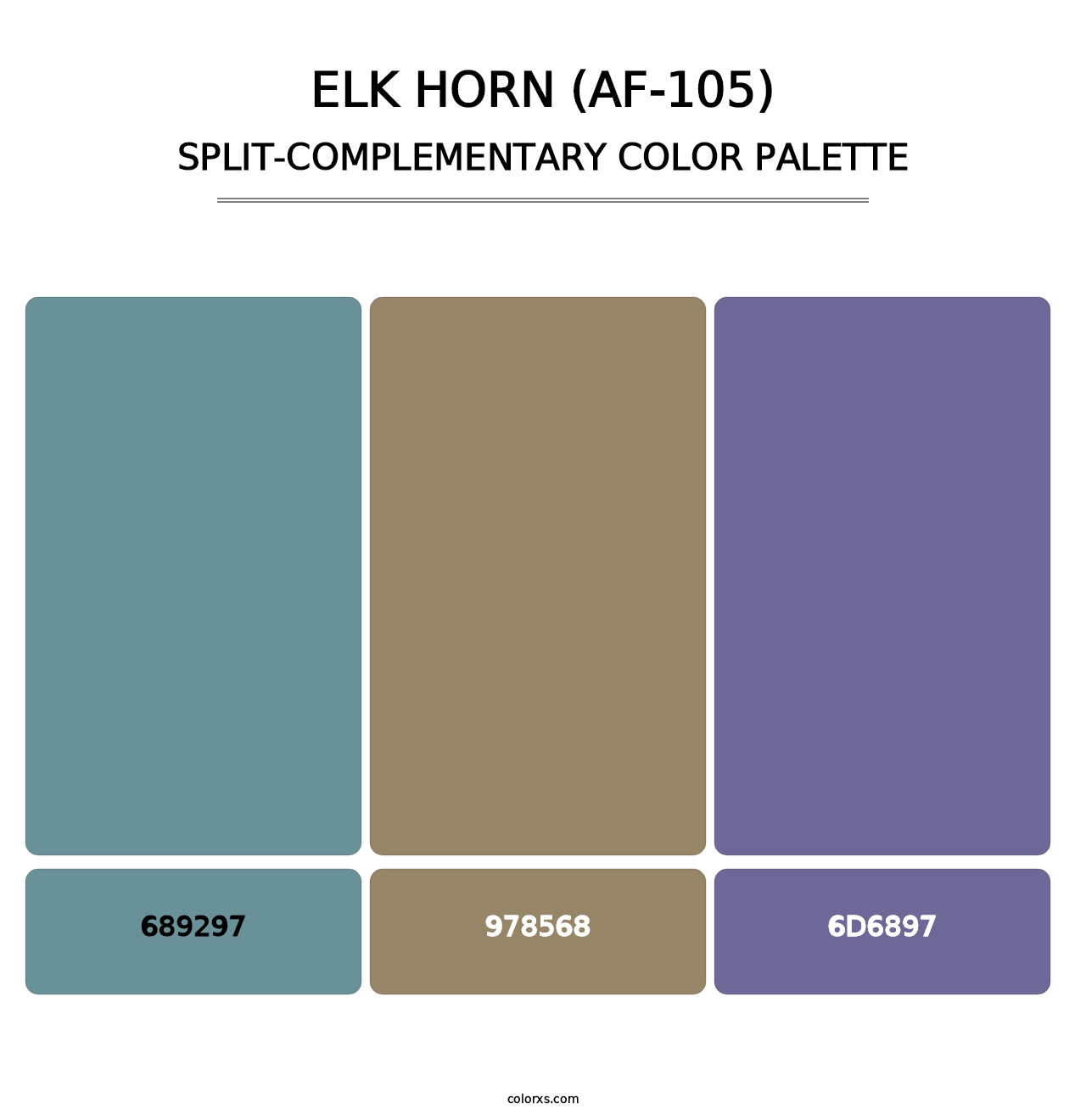Elk Horn (AF-105) - Split-Complementary Color Palette