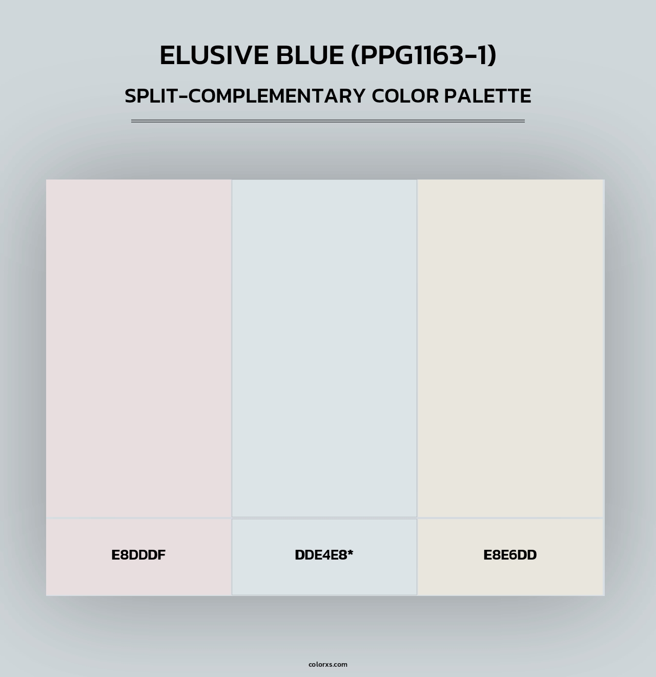 Elusive Blue (PPG1163-1) - Split-Complementary Color Palette