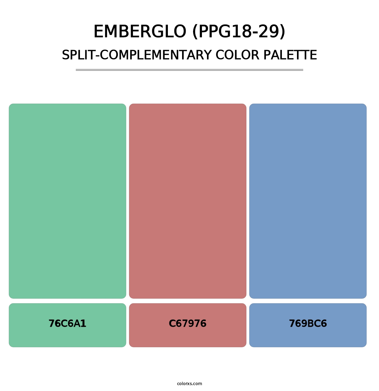 Emberglo (PPG18-29) - Split-Complementary Color Palette