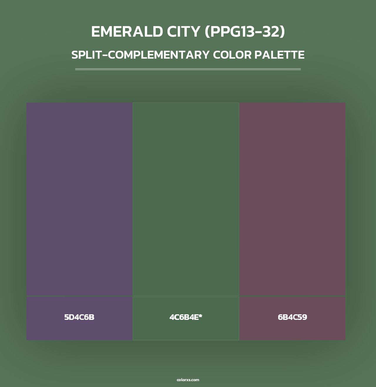 Emerald City (PPG13-32) - Split-Complementary Color Palette