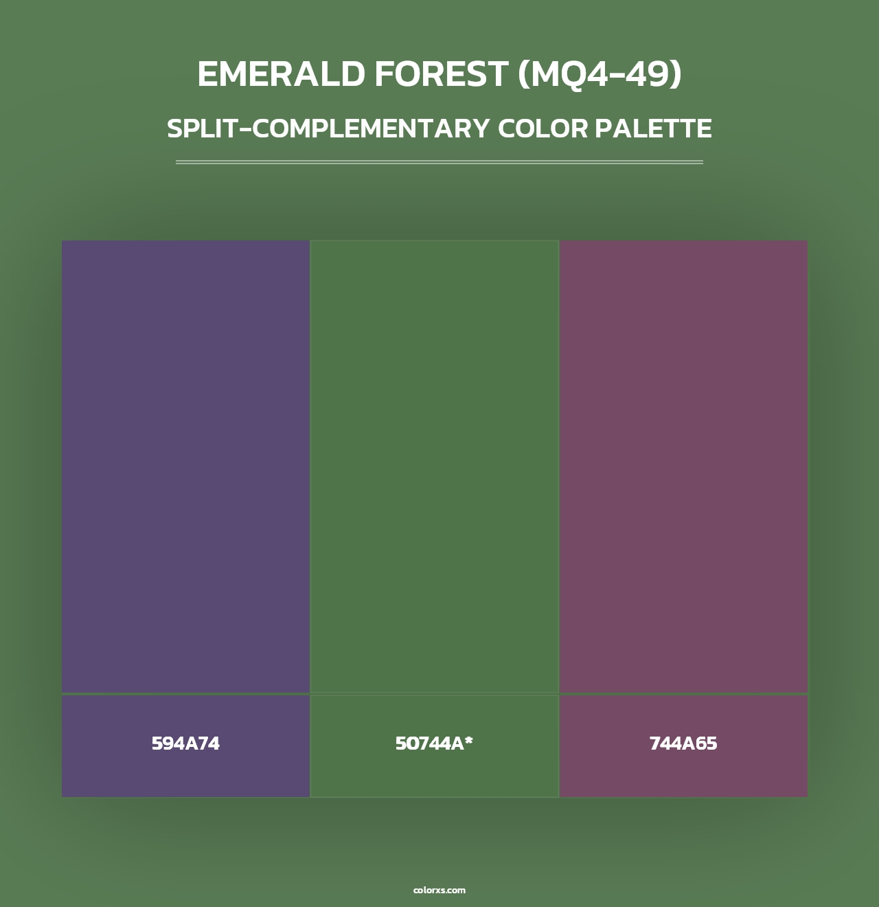 Emerald Forest (MQ4-49) - Split-Complementary Color Palette