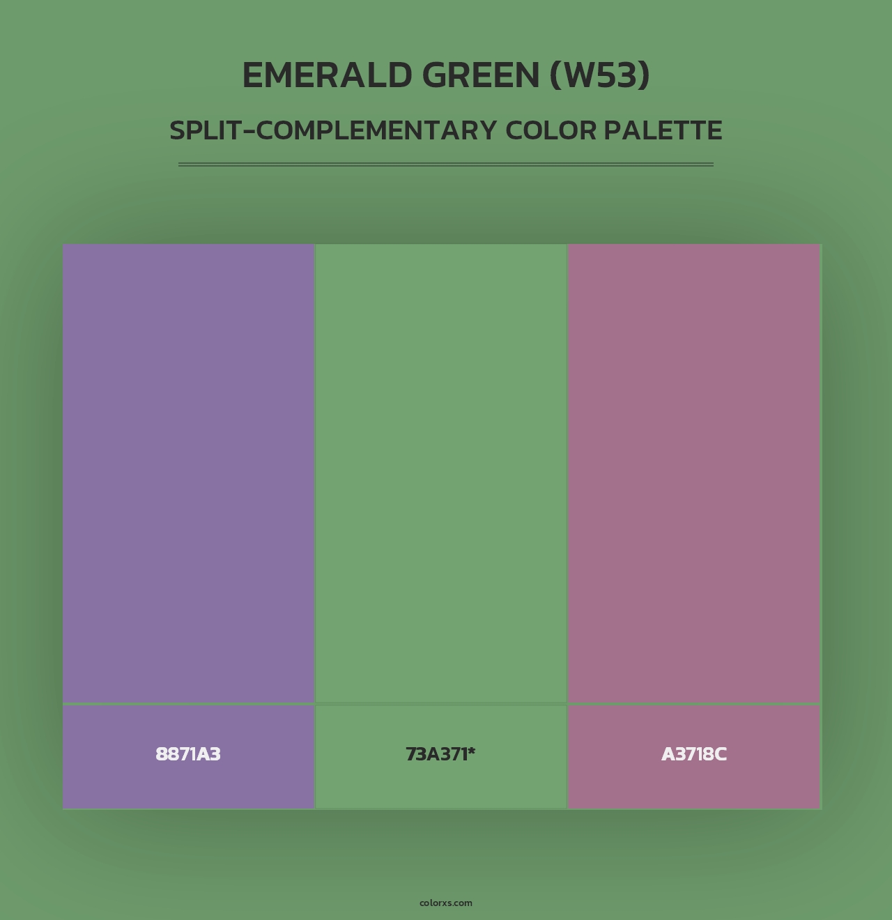 Emerald Green (W53) - Split-Complementary Color Palette