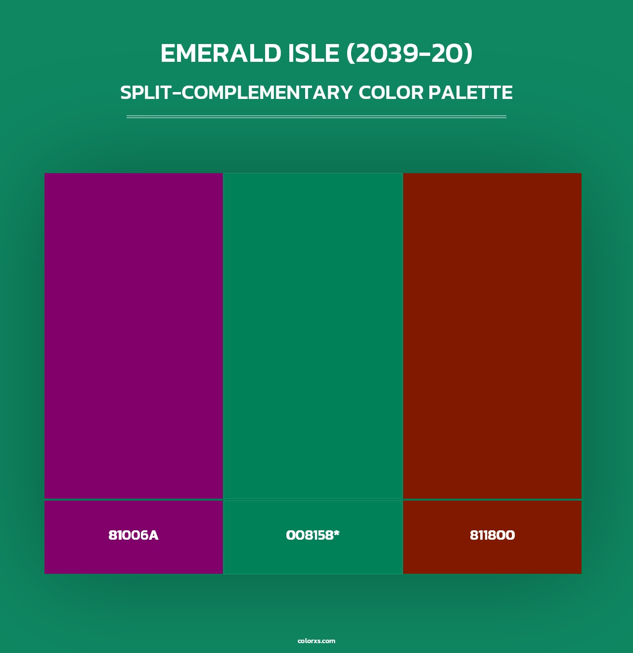 Emerald Isle (2039-20) - Split-Complementary Color Palette