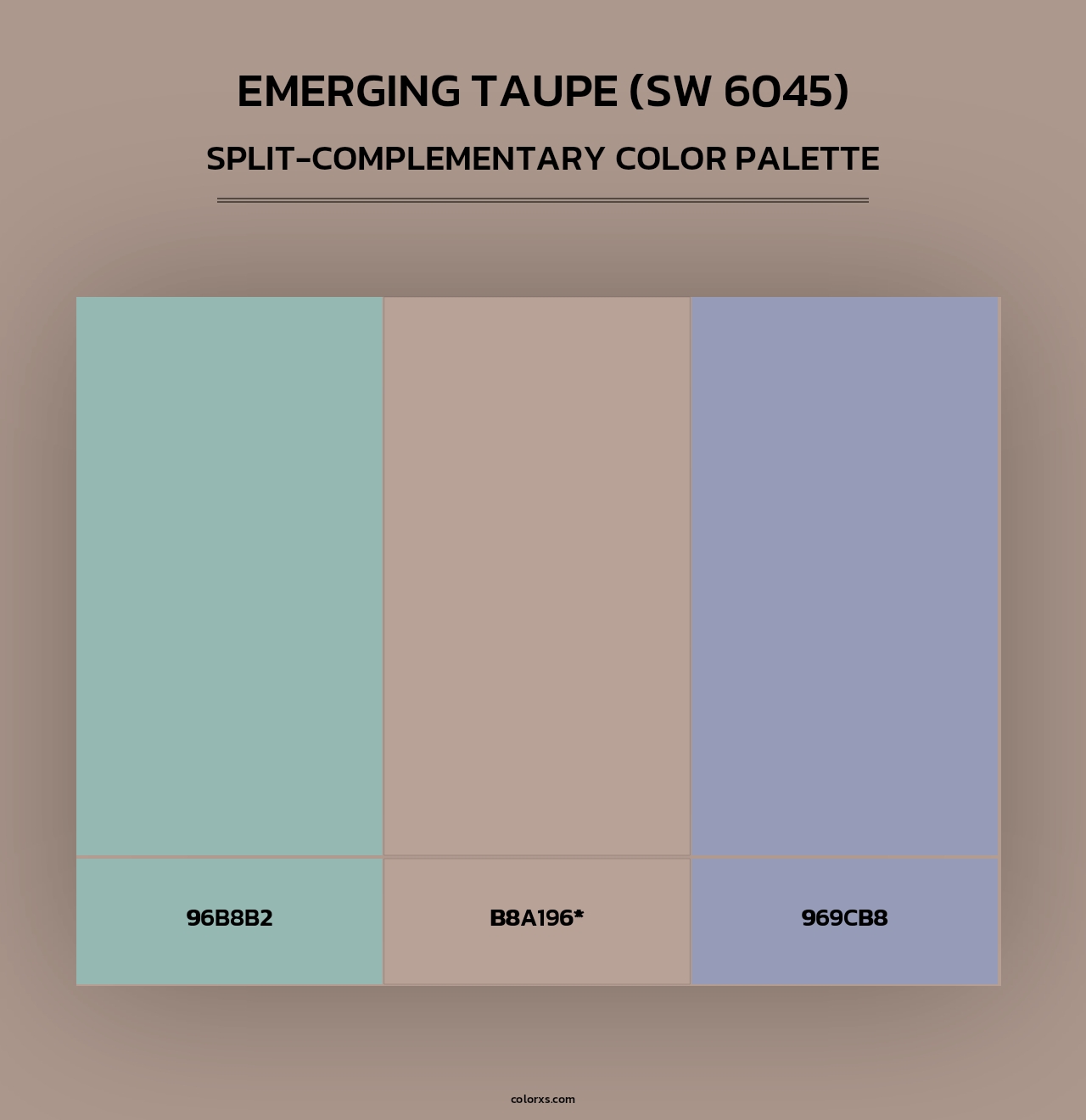 Emerging Taupe (SW 6045) - Split-Complementary Color Palette