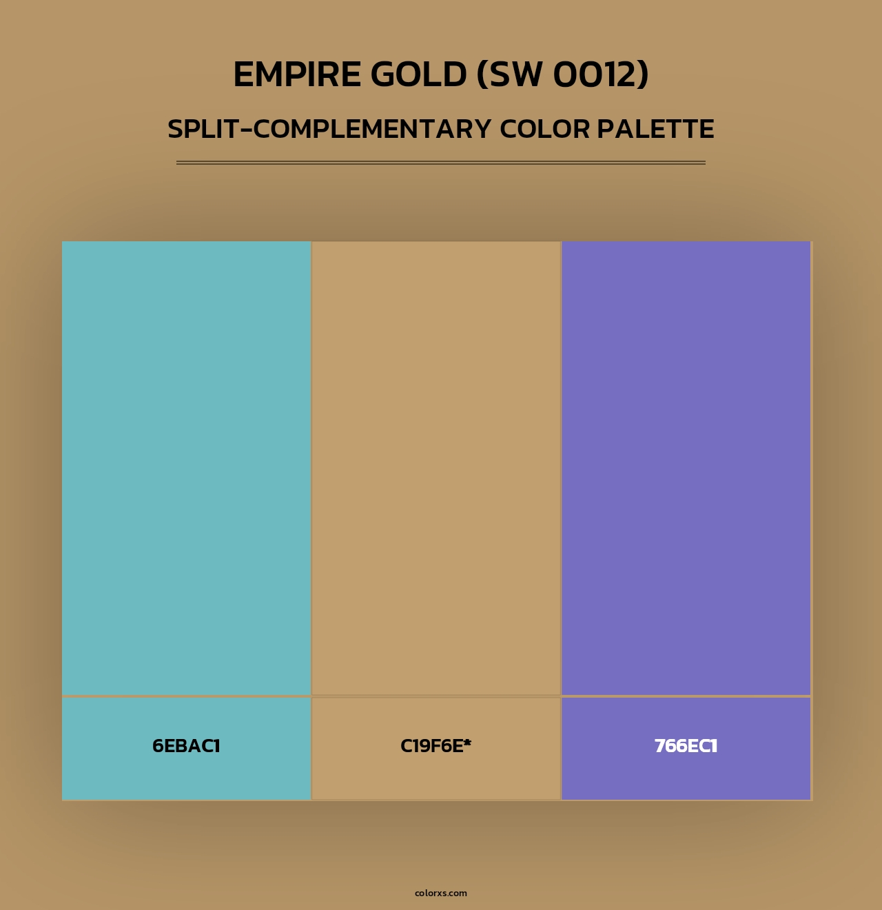 Empire Gold (SW 0012) - Split-Complementary Color Palette