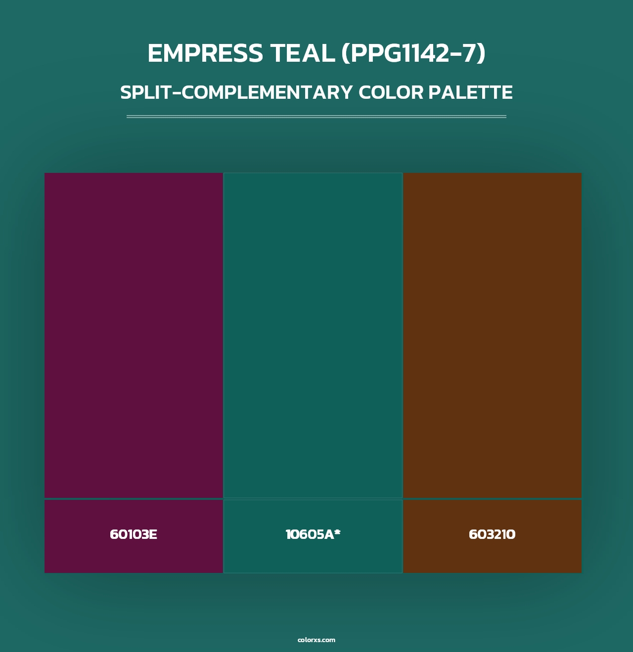 Empress Teal (PPG1142-7) - Split-Complementary Color Palette