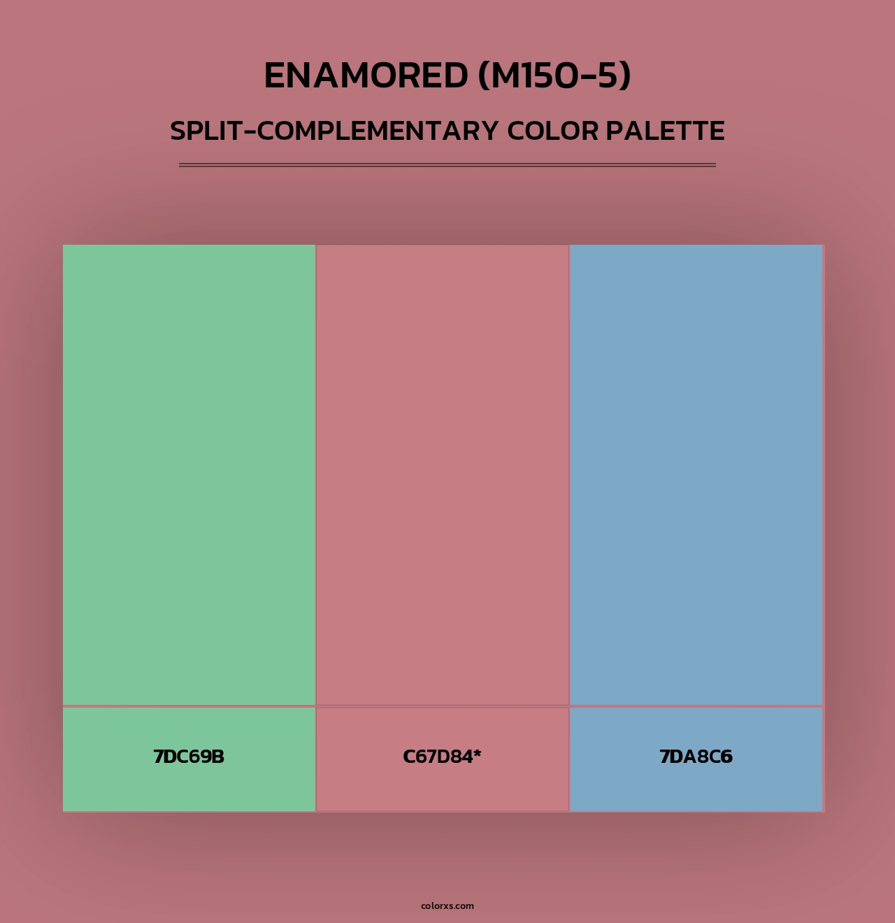 Enamored (M150-5) - Split-Complementary Color Palette