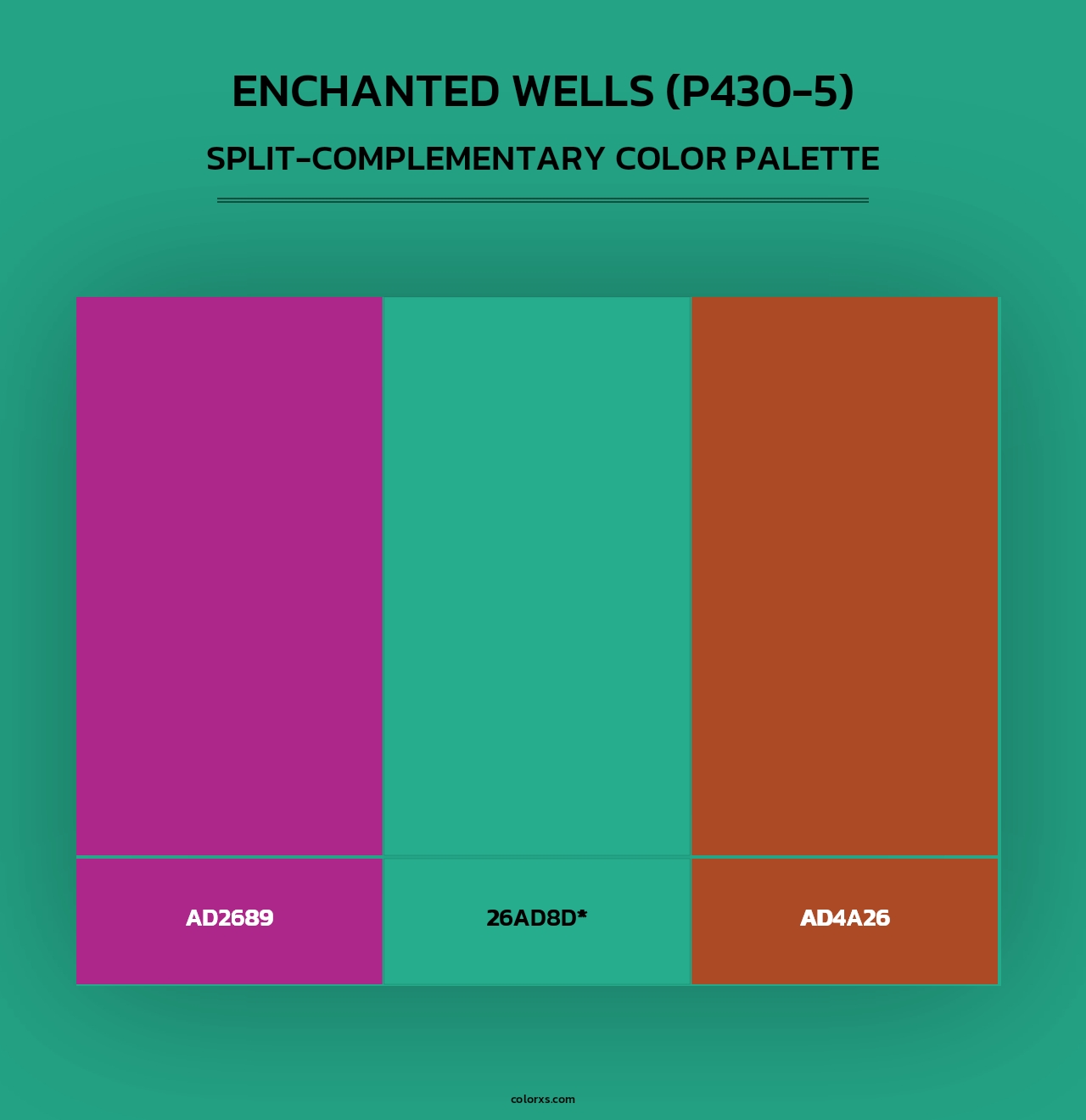 Enchanted Wells (P430-5) - Split-Complementary Color Palette
