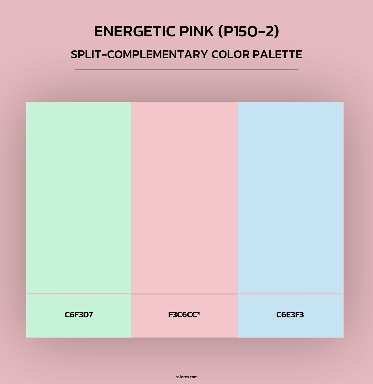Energetic Pink (P150-2) - Split-Complementary Color Palette