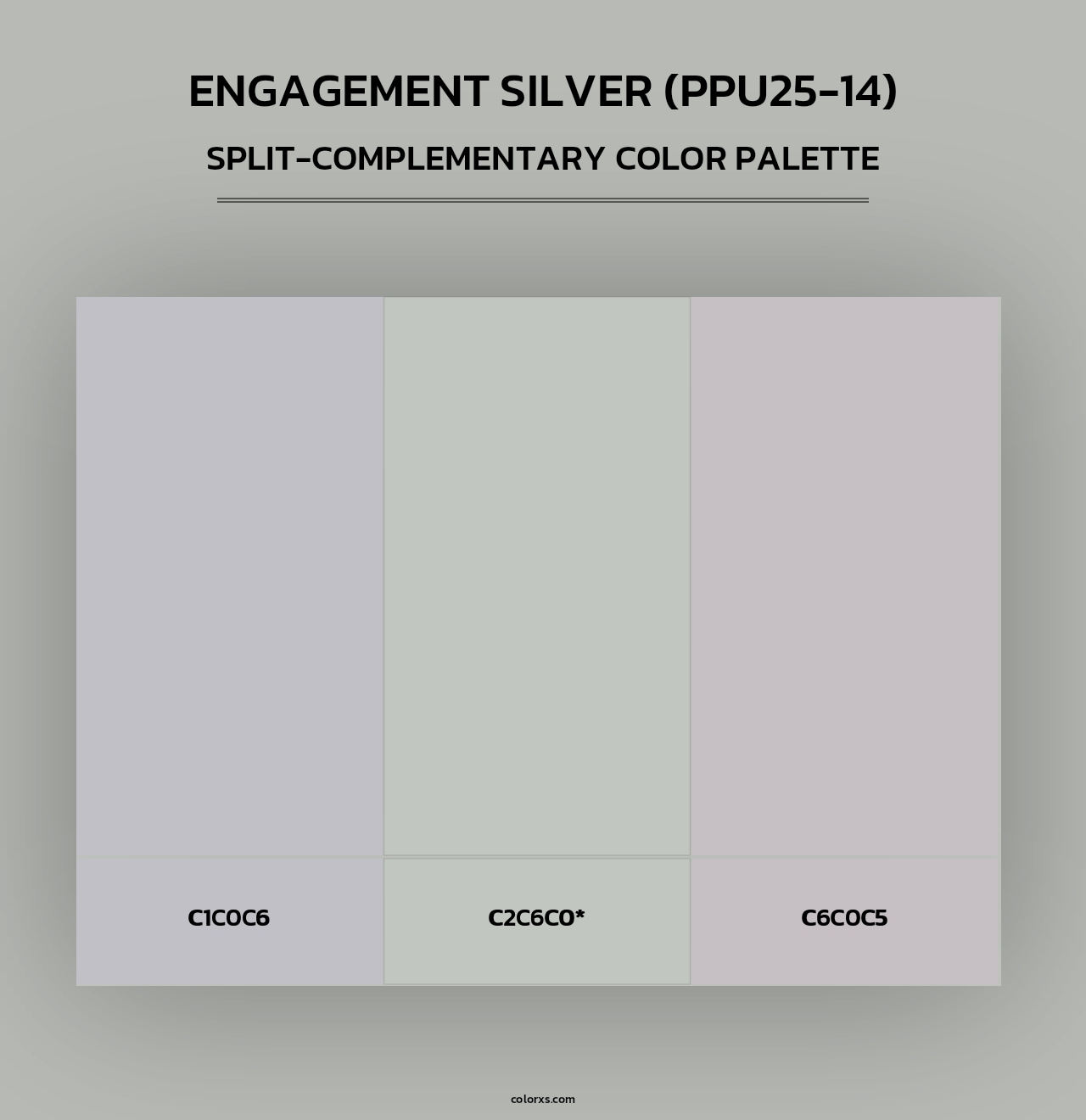 Engagement Silver (PPU25-14) - Split-Complementary Color Palette