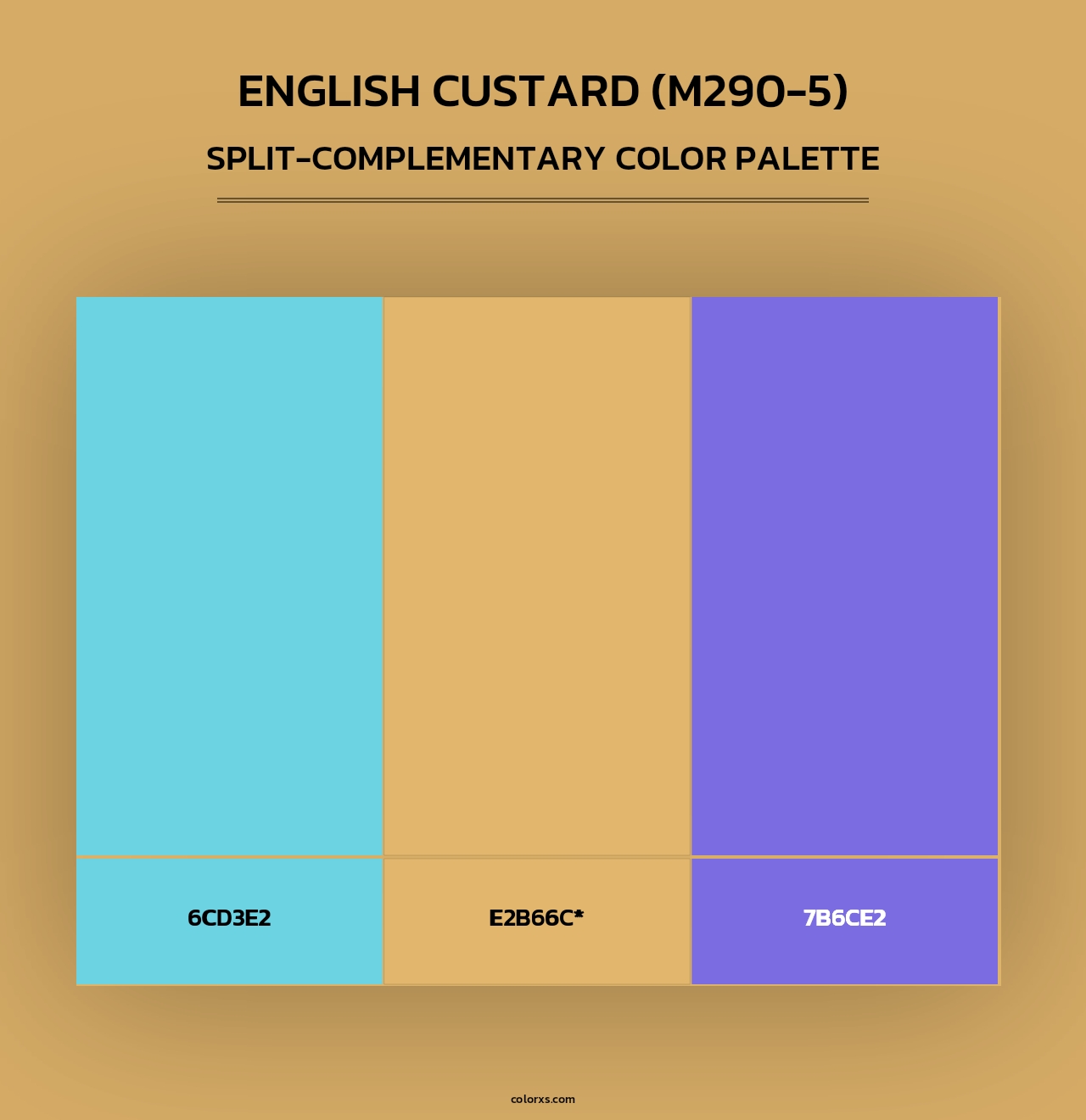 English Custard (M290-5) - Split-Complementary Color Palette