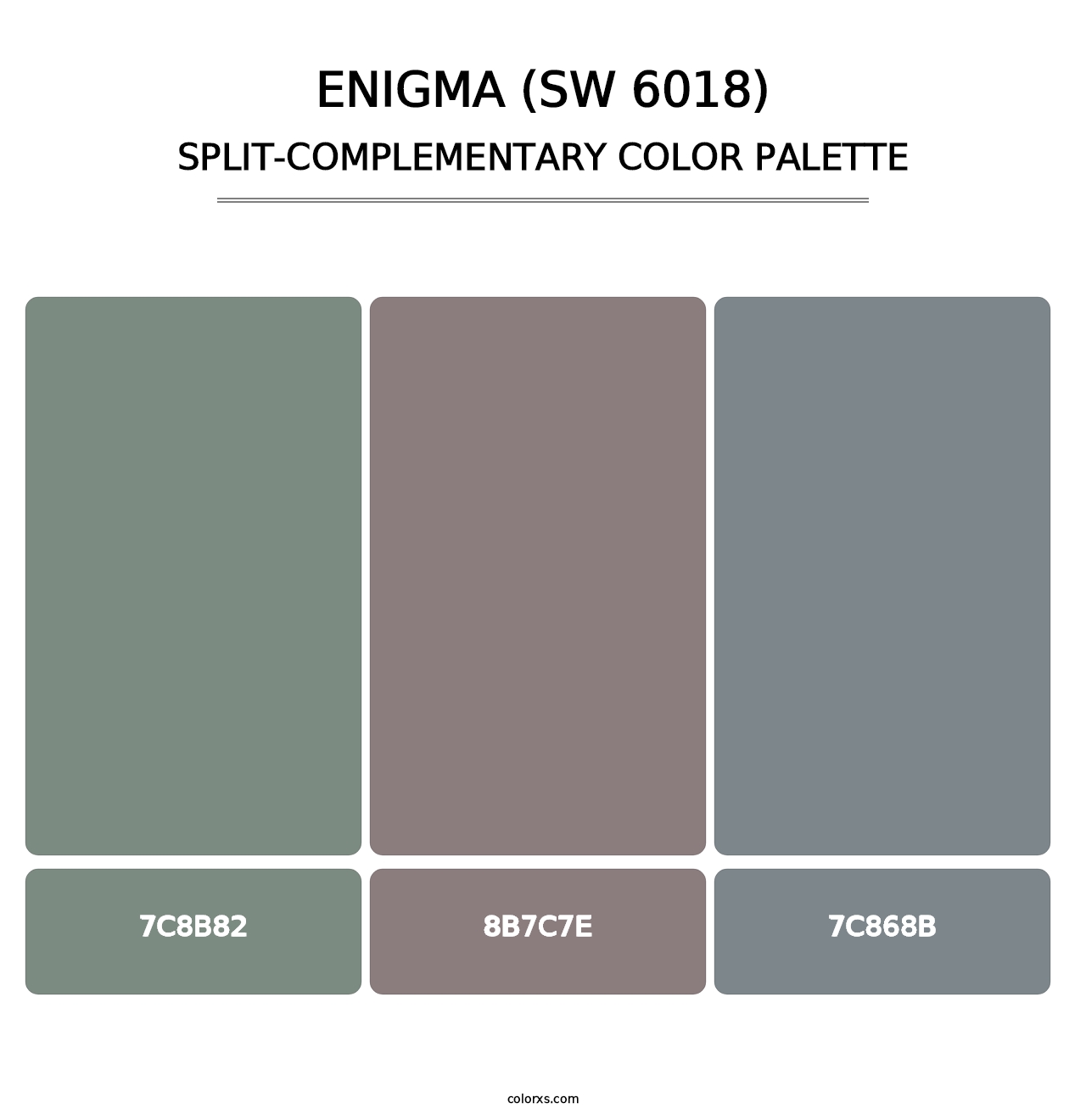 Enigma (SW 6018) - Split-Complementary Color Palette