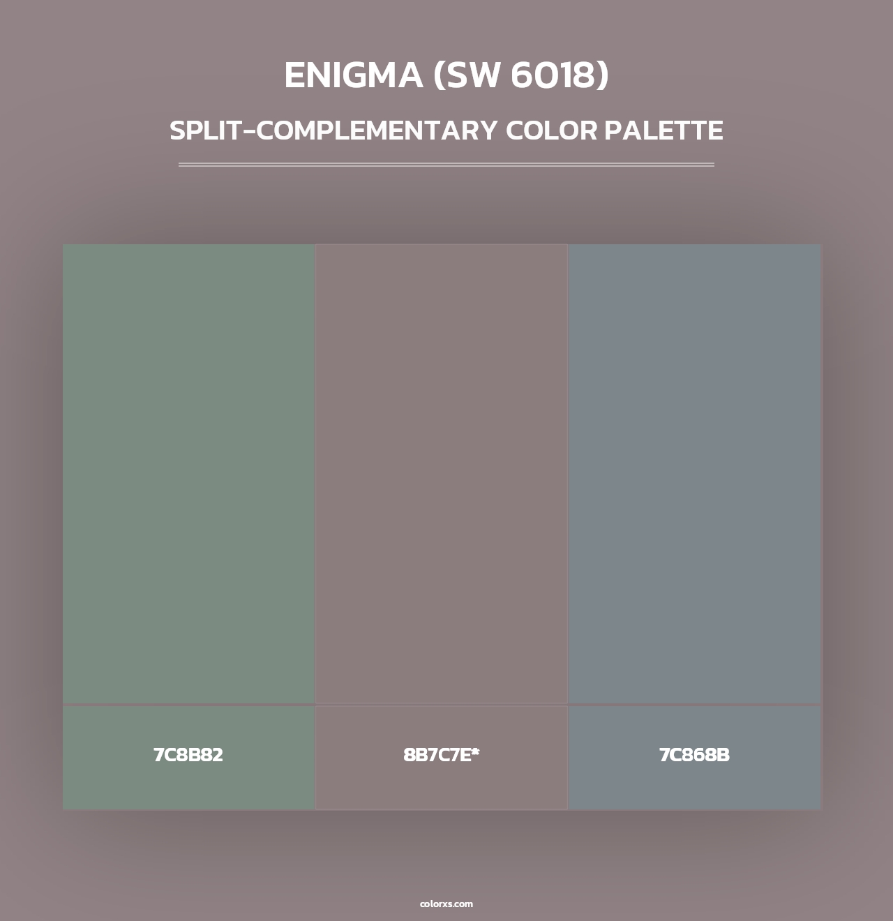 Enigma (SW 6018) - Split-Complementary Color Palette