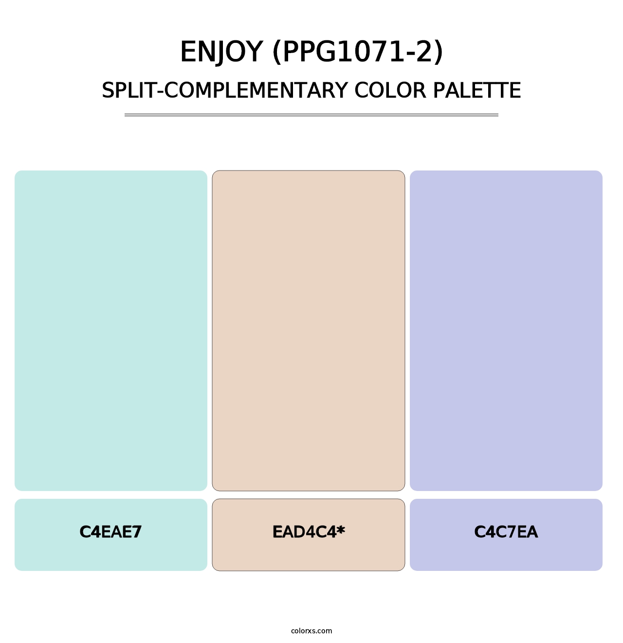 Enjoy (PPG1071-2) - Split-Complementary Color Palette